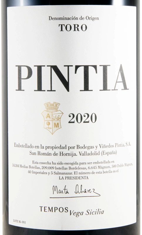 2020 Pintia Toro red 1.5L
