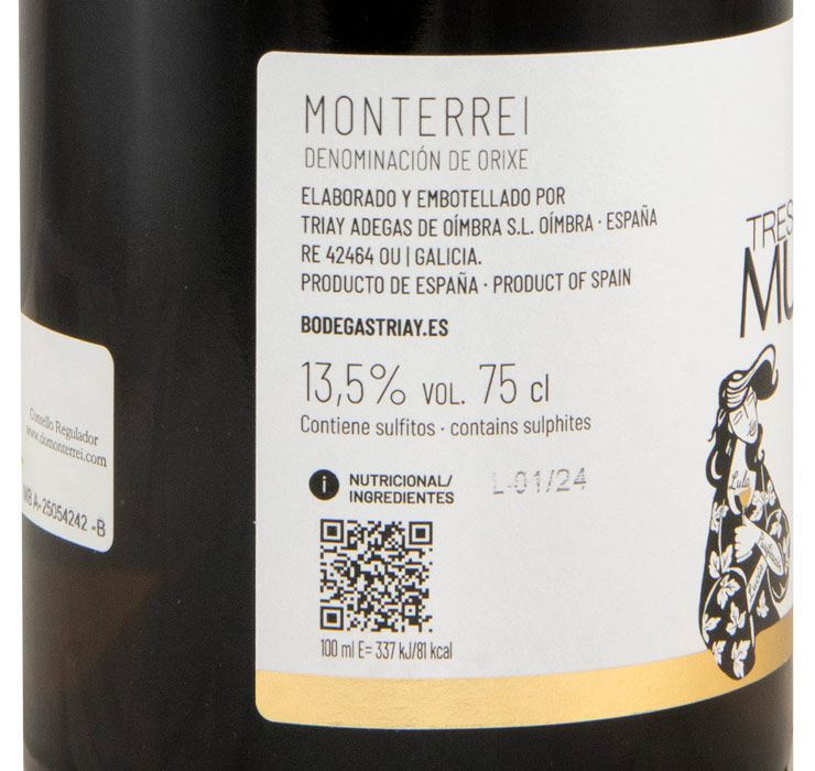 Bodegas Triay Tres Mulleres Godello sobre Lías branco