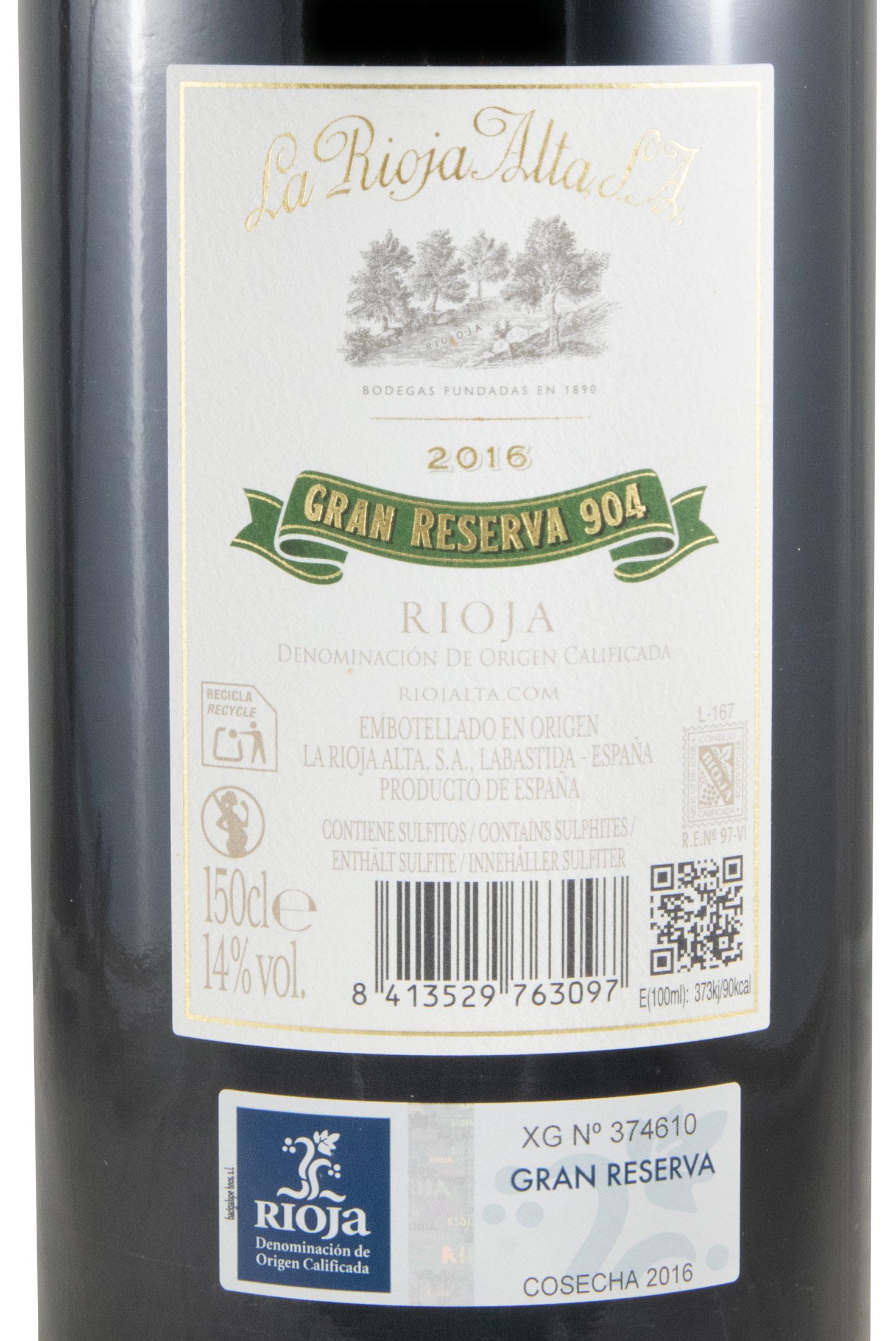 2016 La Rioja Alta Gran Reserva 904 tinto 1,5L