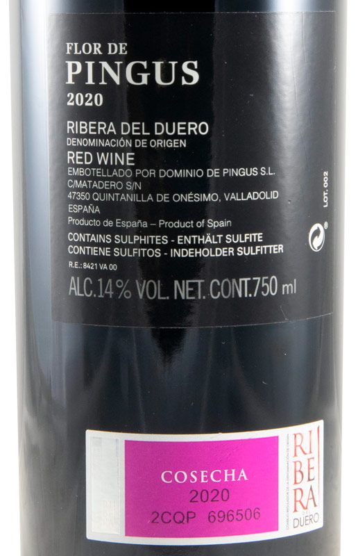 2020 Flor de Pingus Ribera del Duero tinto