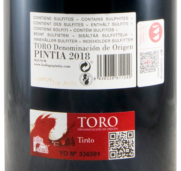 2018 Pintia Toro tinto 1,5L
