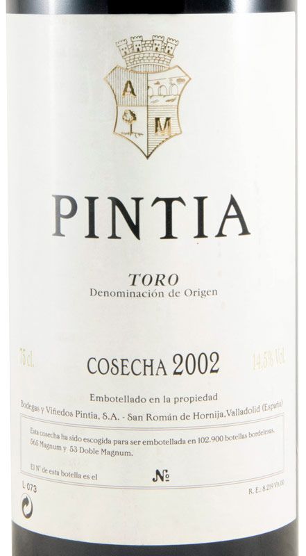 2002 Pintia Toro tinto