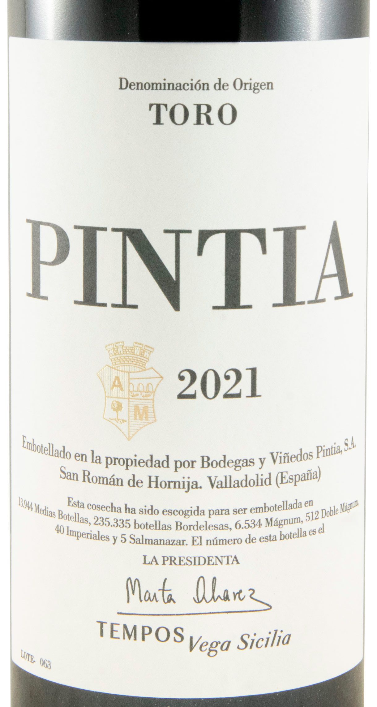 2021 Pintia Toro tinto