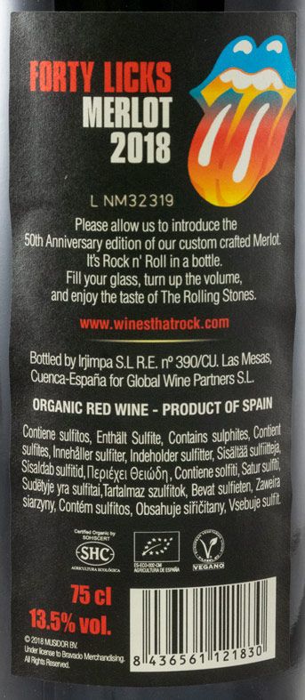 2018 The Rolling Stones Fifty Years Merlot tinto