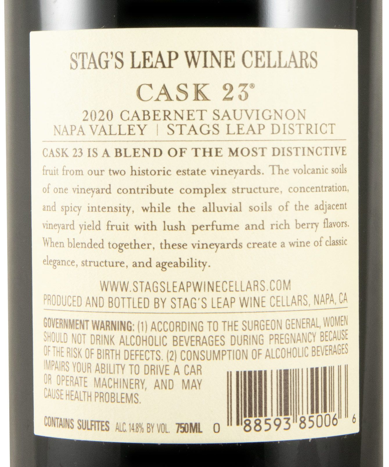2020 Stag's Leap Cask 23 Cabernet Sauvignon tinto