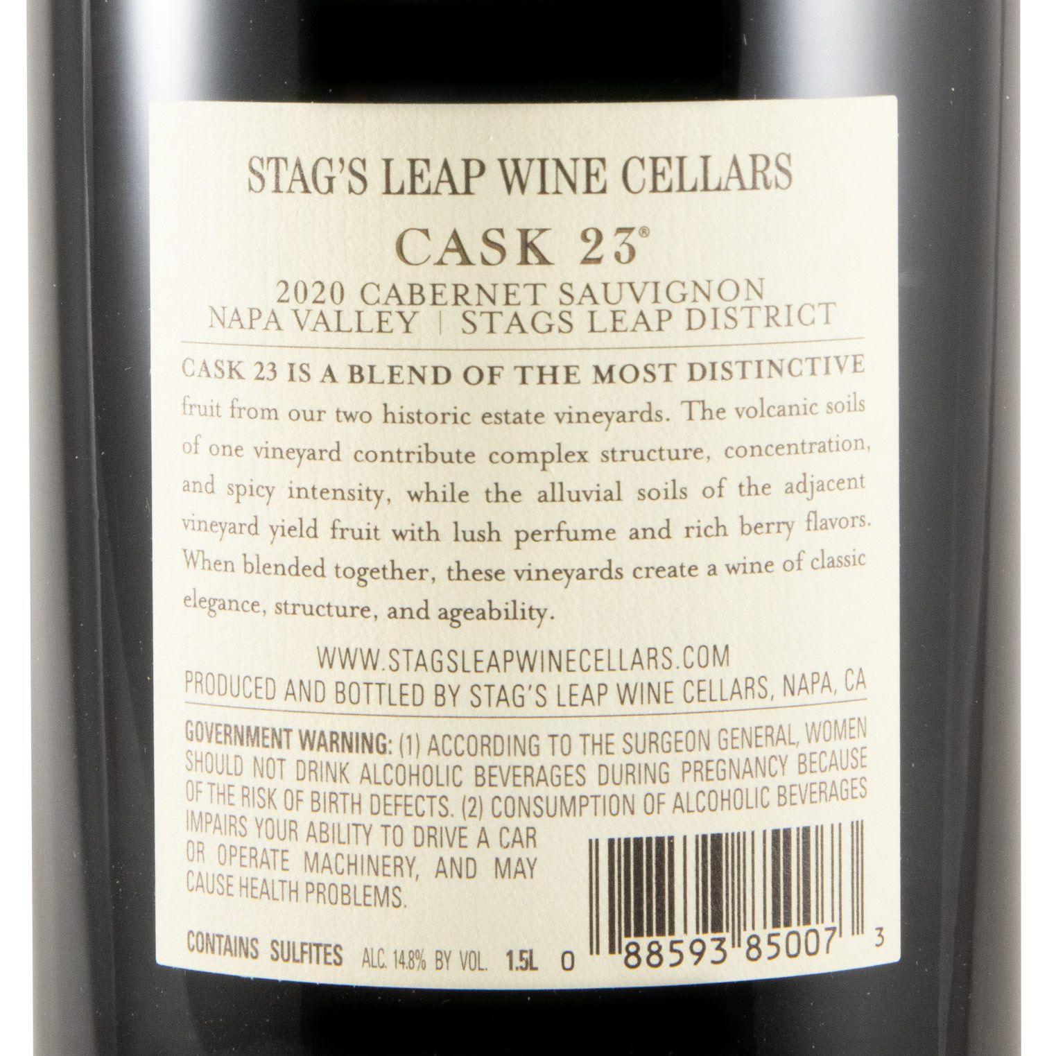 2020 Stag's Leap Cask 23 Cabernet Sauvignon tinto 1,5L