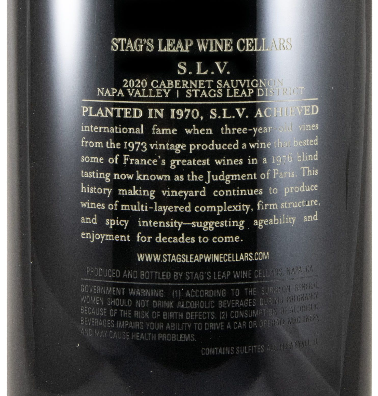 2020 Stag's Leap S.L.V. Cabernet Sauvignon tinto 3L