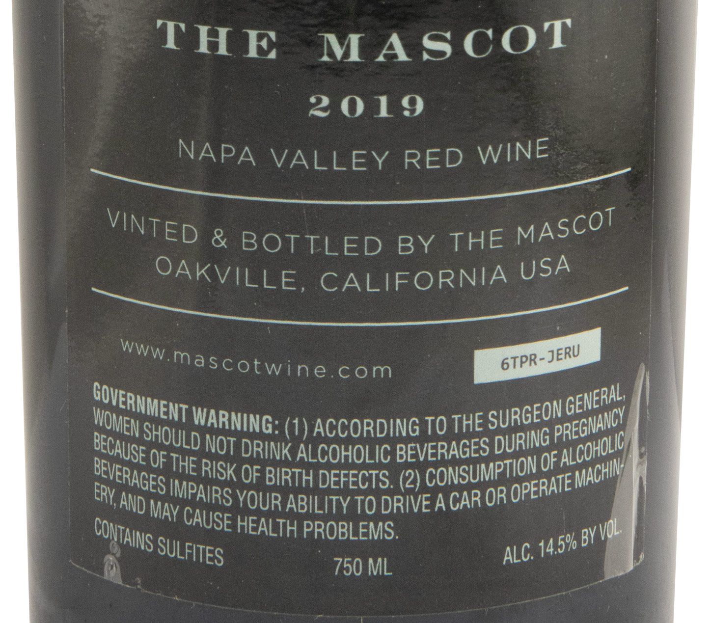 2019 The Mascot Napa Valley red