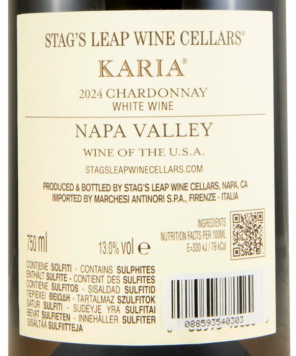 2024 Stag's Leap Karia Chardonnay branco