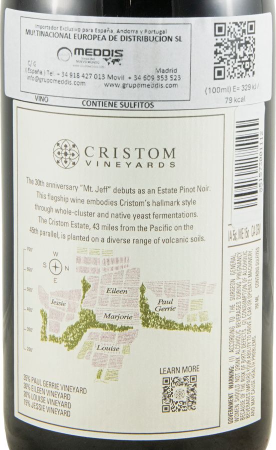 2024 Cristom Mt. Jefferson Cuvée Pinot Noir Eola-Amity Hills tinto