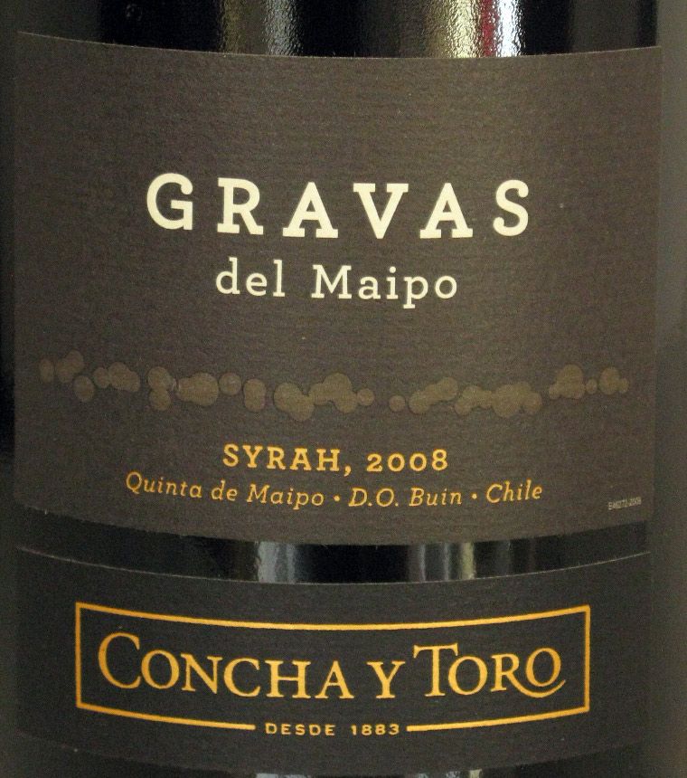 2008 Concha Y Toro Gravas del Maipo Syrah Vale del Maipo red