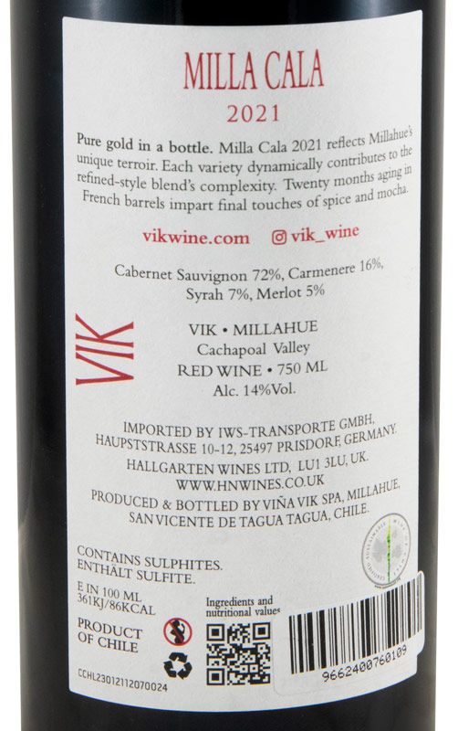 2021 VIK Milla Cala Millahue red