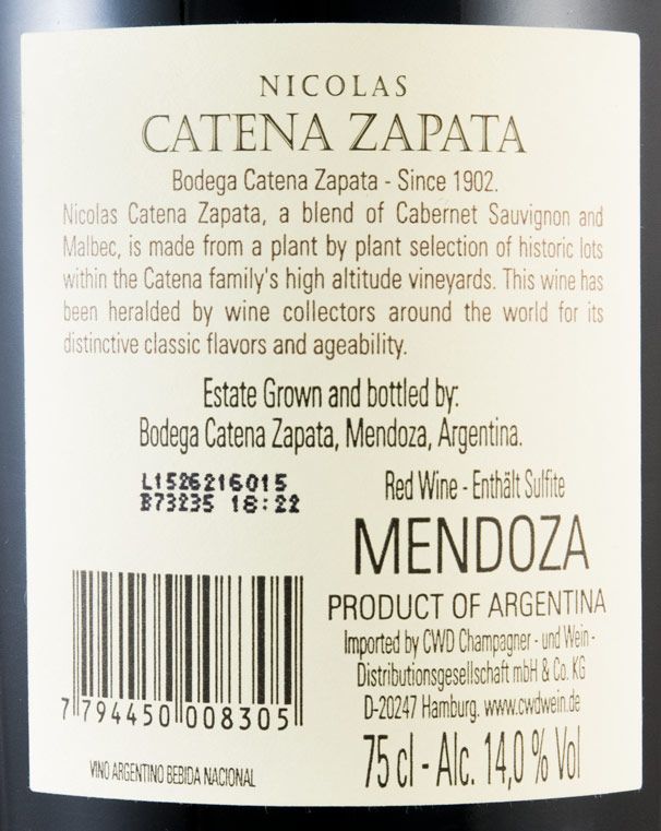 2011 Catena Zapata Nicolas tinto