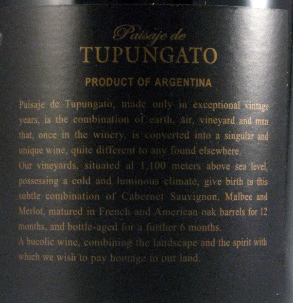 2002 Finca Flichman Paisaje de Tupungato tinto