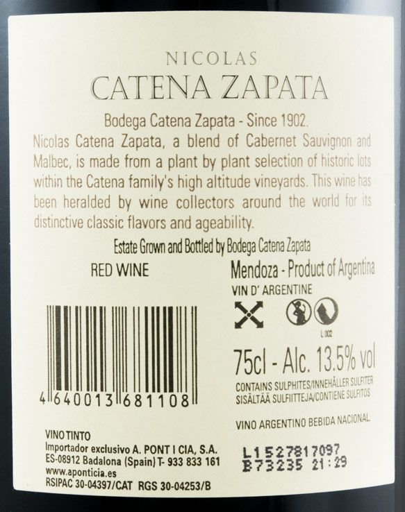2013 Catena Zapata Nicolas tinto