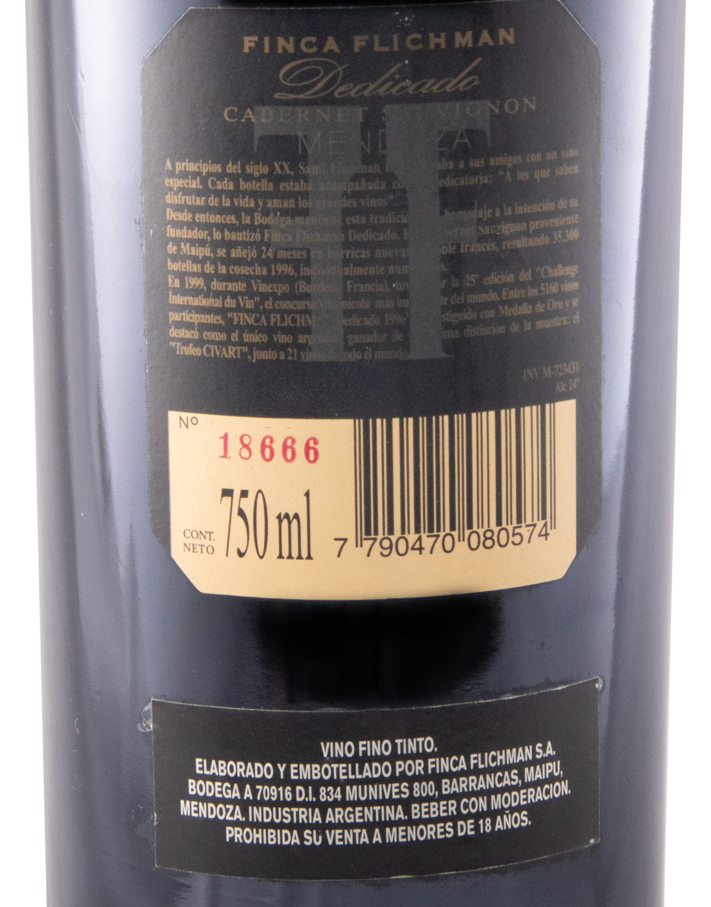 1996 Finca Flichman Dedicado tinto