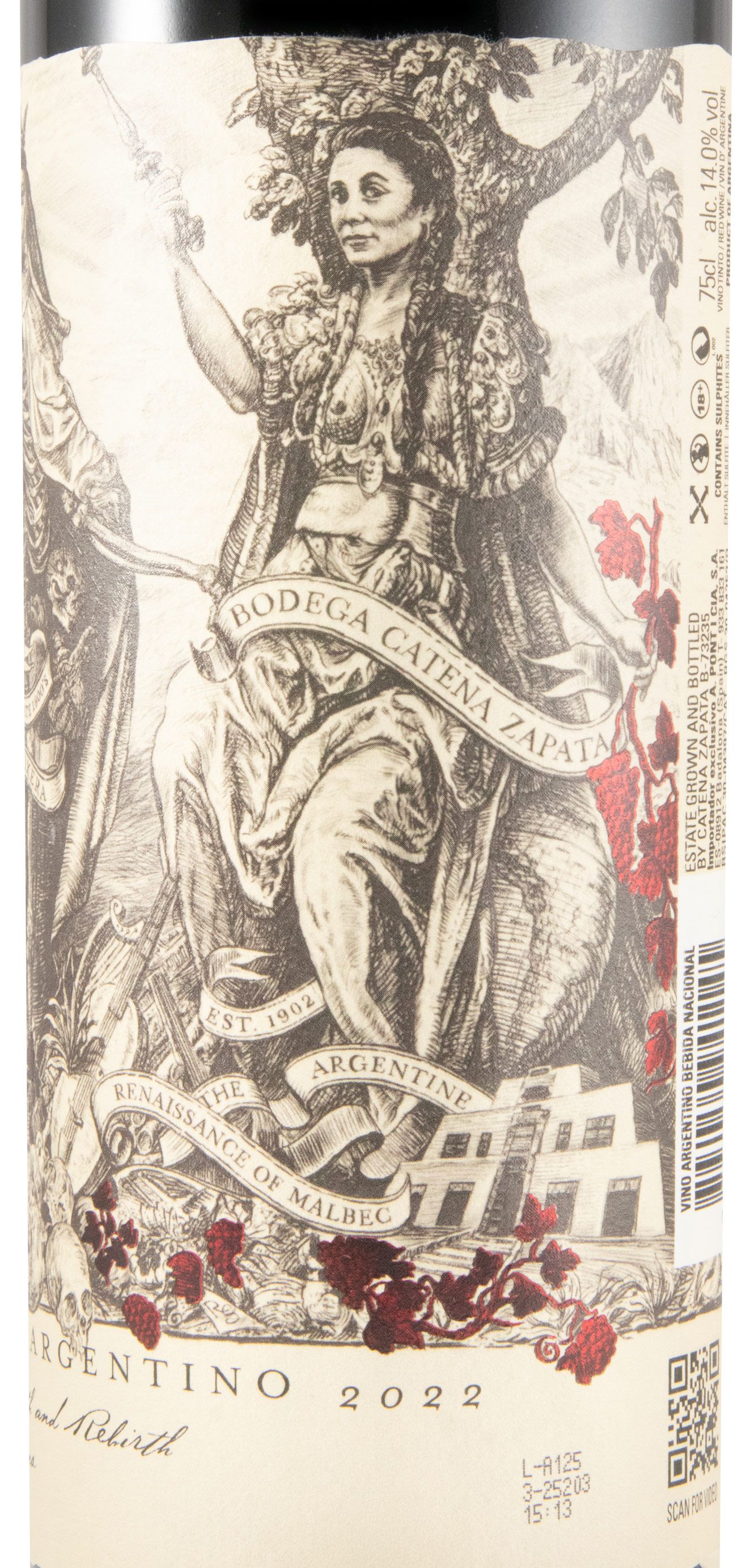 2022 Catena Zapata Argentino Malbec red