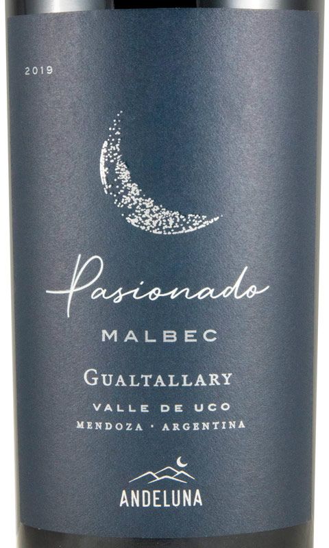 2019 Andeluna Pasionado Malbec Valle de Uco tinto
