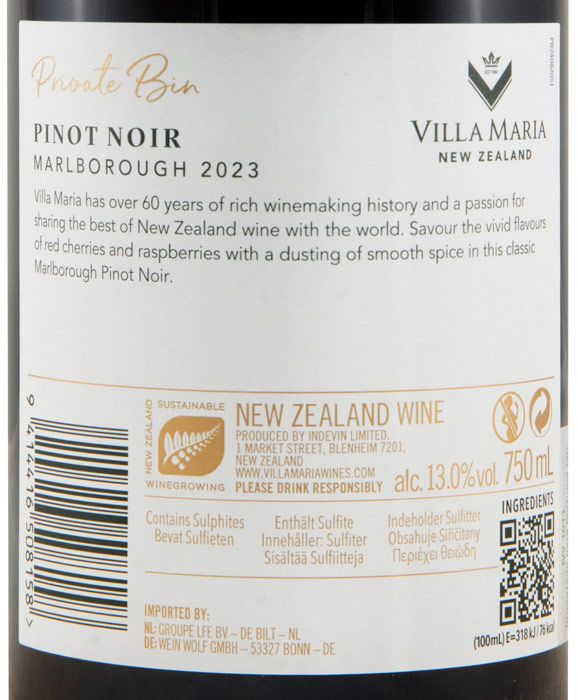 2023 Villa Maria Private Bin Pinot Noir red