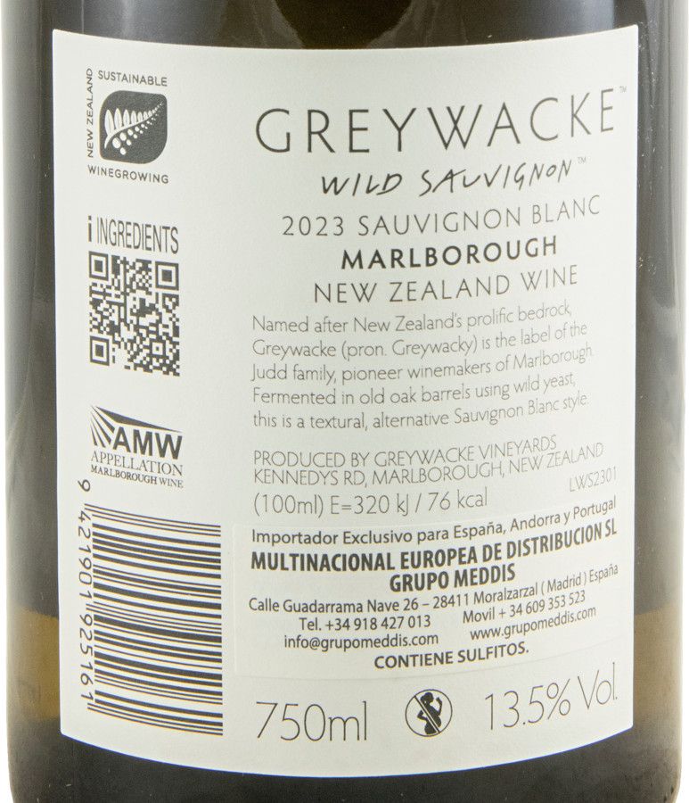 2023 Greywacke Wild Sauvignon Blanc Marlborough branco