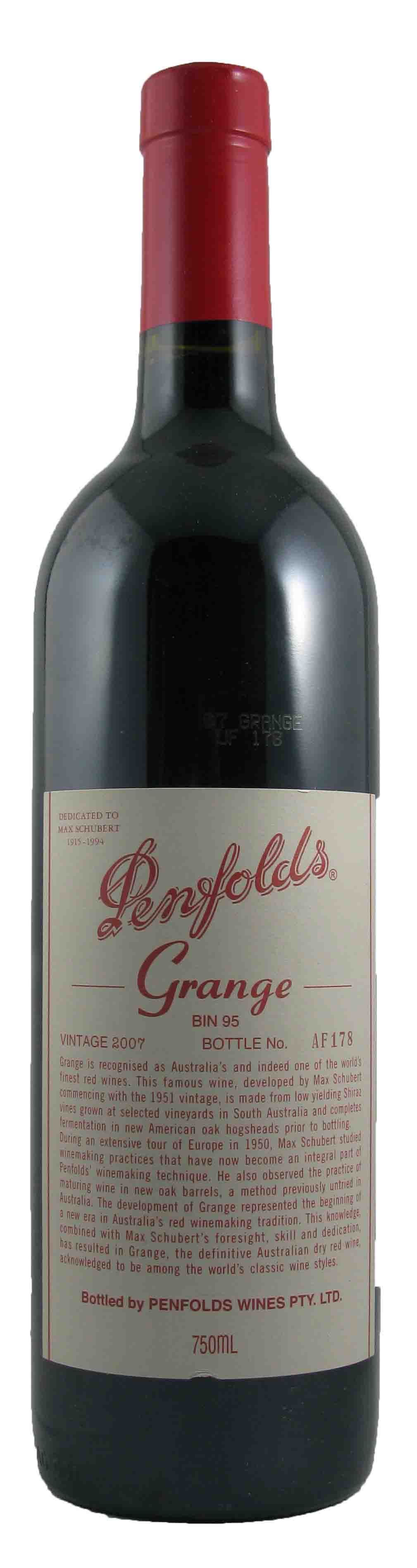 2007 Penfolds Bin 95 Grange Barossa Valley tinto