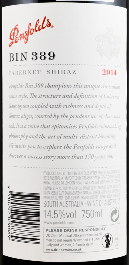 2014 Penfolds Bin 389 Cabernet Sauvignon & Shiraz Barossa Valley red