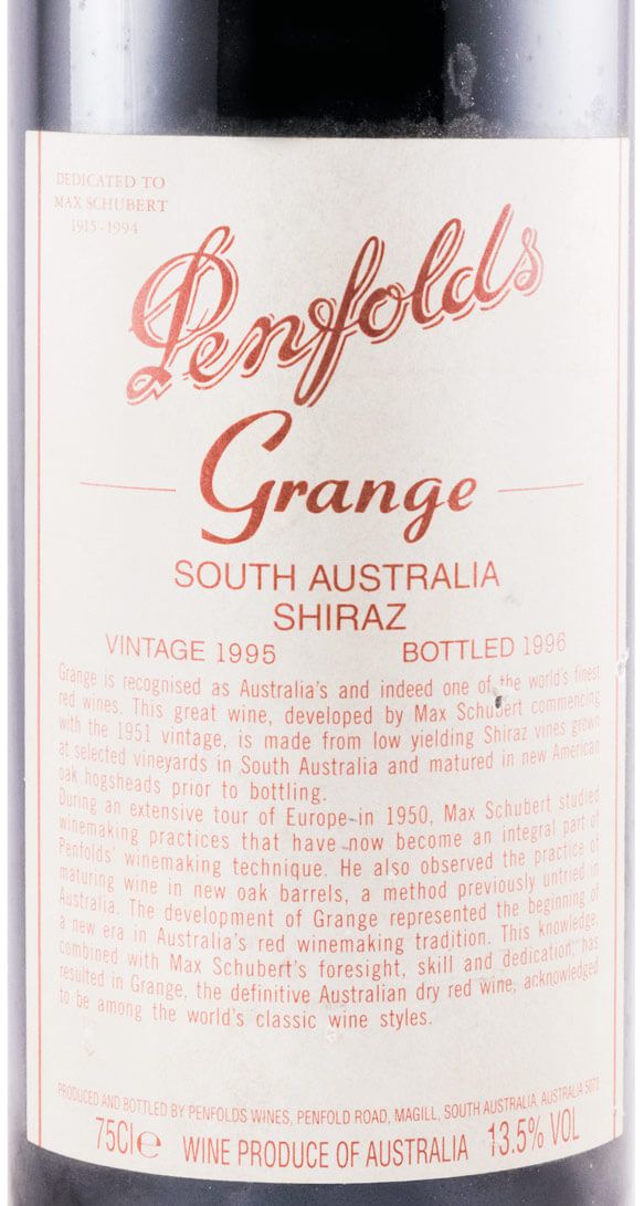 1995 Penfolds Grange Syrah Barossa Valley tinto