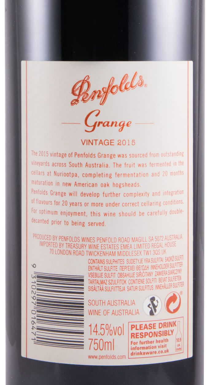2015 Penfolds Bin 95 Grange Barrosa Valley red