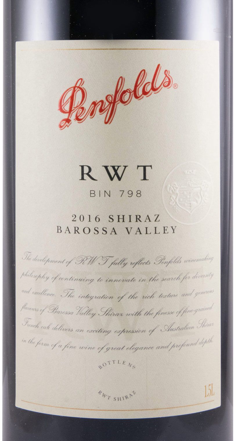 2016 Penfolds RWT Bin 798 Barossa Valley red 1.5L