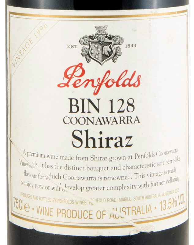 1996 Penfolds Bin 128 Shiraz Coonawarra red