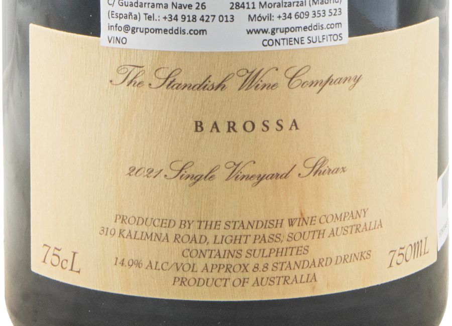2021 The Standish Lamella Stonegarden Vineyard Shiraz Eden Valley Barossa Valley red