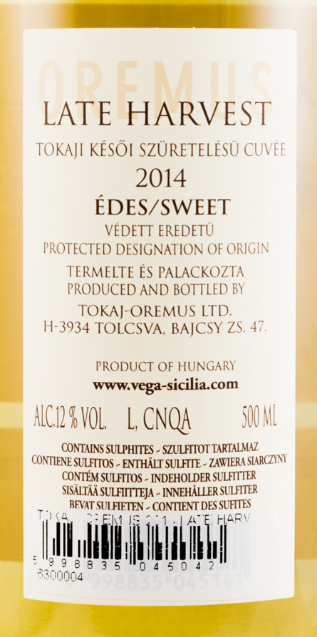 2014 Tokaji Oremus Late Harvest white 37.5cl