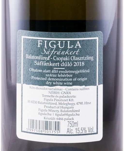 2018 Figula Sáfránkert branco