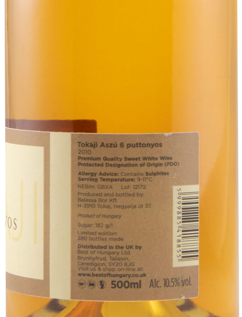 Tokaji Balassa Aszú 6 Puttonyo branco 50cl