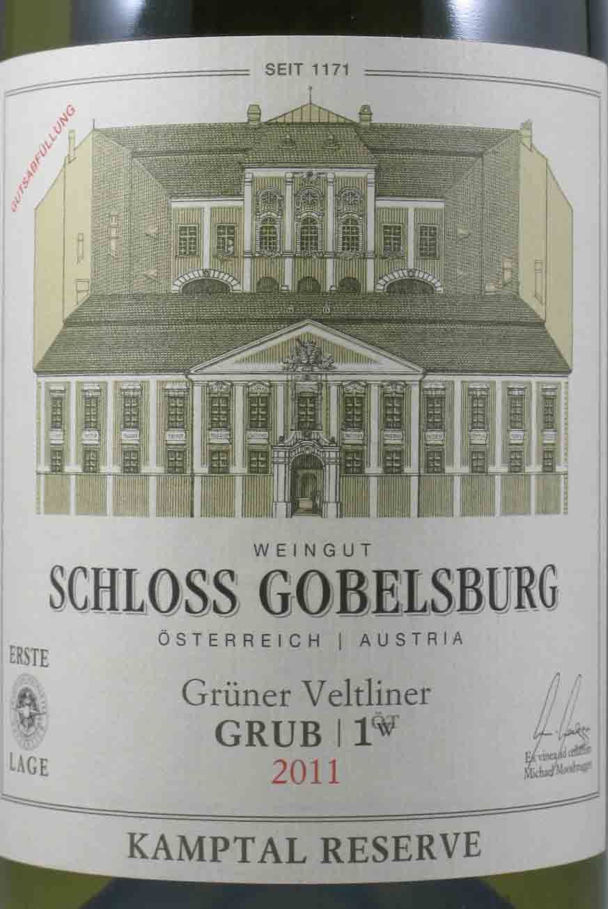2011 Schloss Gobelsburg Kammerner Grub Erste Lage Grüner Veltliner branco