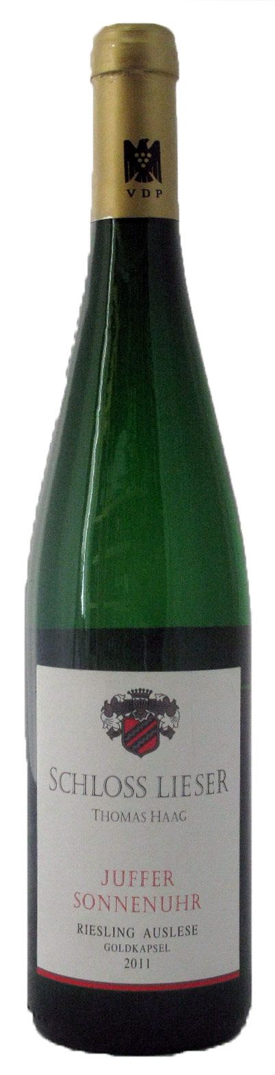 2011 Brauneberger Juffer Sonnenuhr Long Goldkapsel Auslese Riesling Schloss Lieser branco