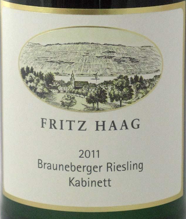 2011 Fritz Haag Brauneberger Juffer Kabinet Riesling branco