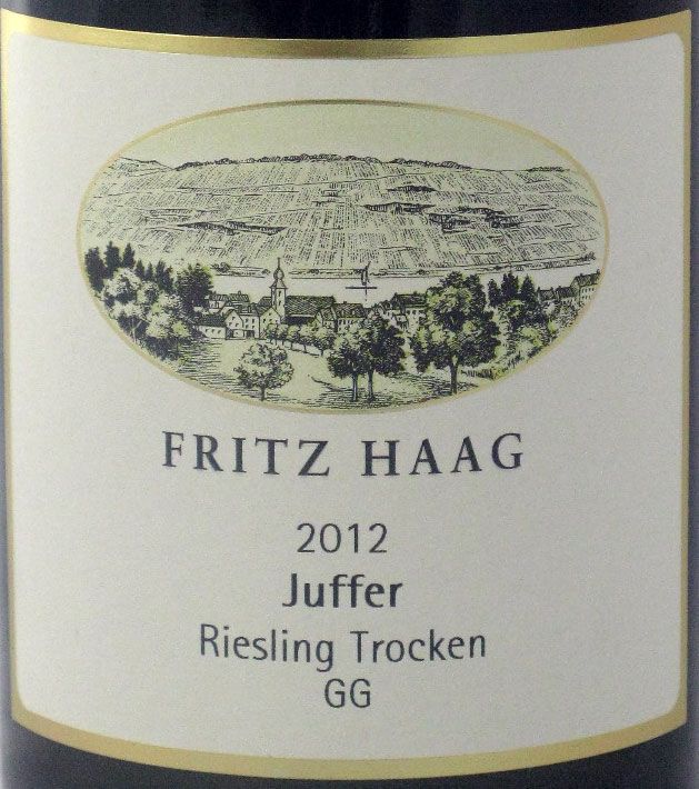 2012 Fritz Haag Brauneberger Juffer Riesling Trocken GG branco