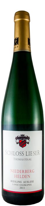 2011 Schloss Lieser Niederberg Helden Riesling Auslese Goldkapsel branco