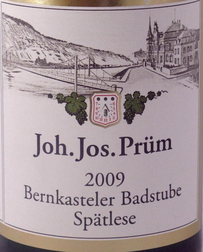 2009 Joh. Jos. Prüm Bernkasteler Badstube Riesling Spätlese branco