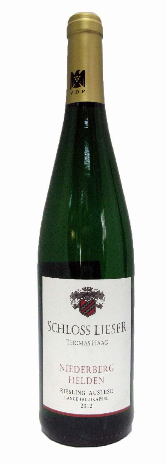 2012 Niederberg Helden Riesling Auslese Goldkapsel Schloss Lieser branco