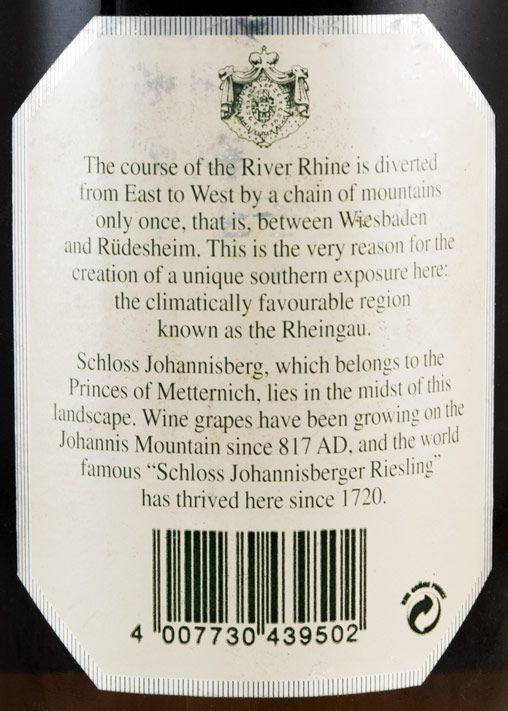 1999 Schloss Johannisberger Riesling Kabinett branco