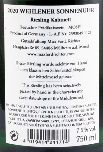 2020 Max Ferd. Richter Wehlener Sonnenuhr Riesling Kabinett white