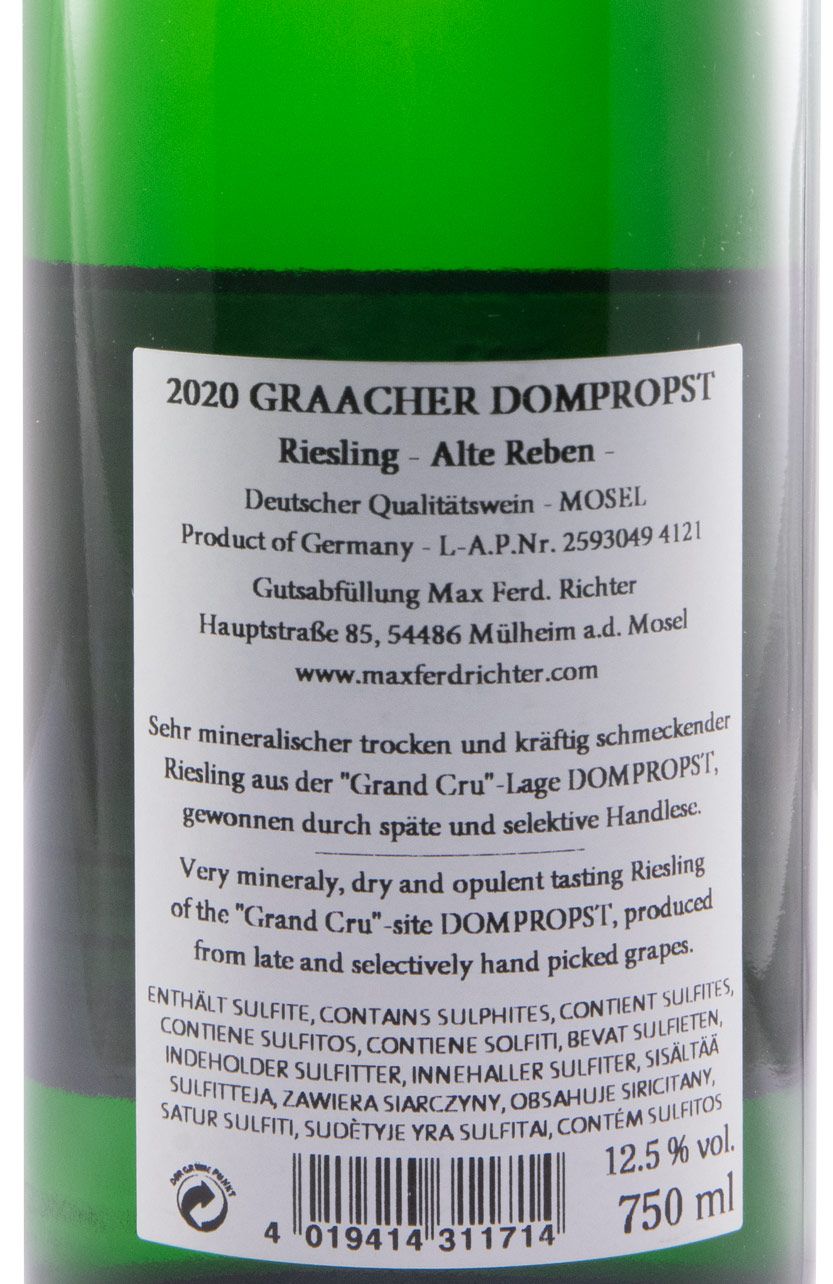 2020 Max Ferd. Richter Graacher Dompropst Riesling Alte Reben branco