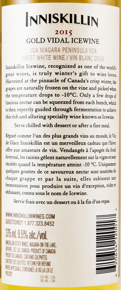 2015 Inniskillin Icewine Vidal white 37.5cl