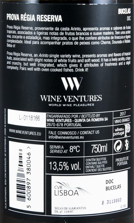 2017 Prova Régia Reserva branco