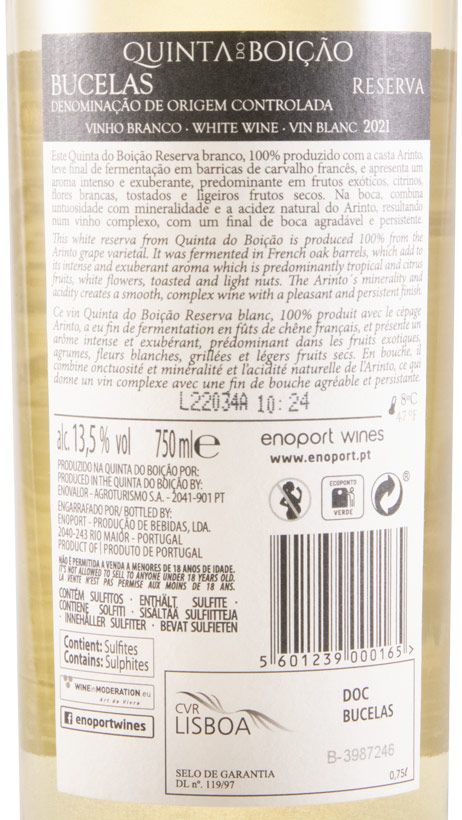 2021 Quinta do Boição Arinto Reserva branco