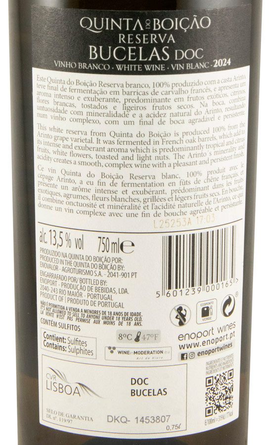 2024 Quinta do Boição Arinto Reserva branco