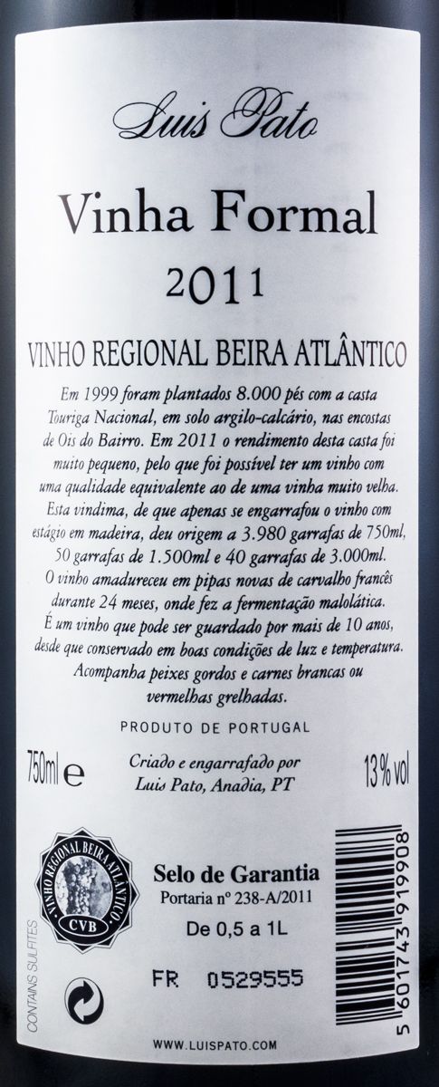 2011 Luis Pato Vinha Formal tinto