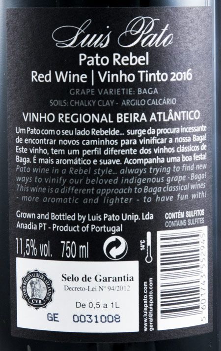 2016 Luis Pato Pato Rebel tinto